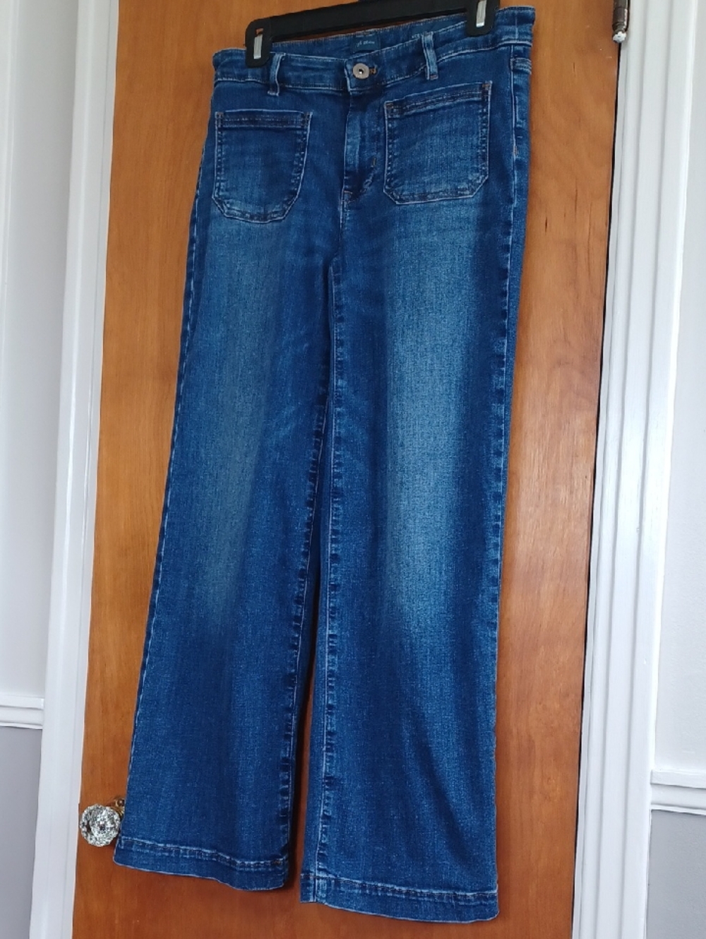 J.jill Denim Wide Leg Jeans Sz.6P. L.28". R.9". W.28". EUC! 9" Across Bottom.